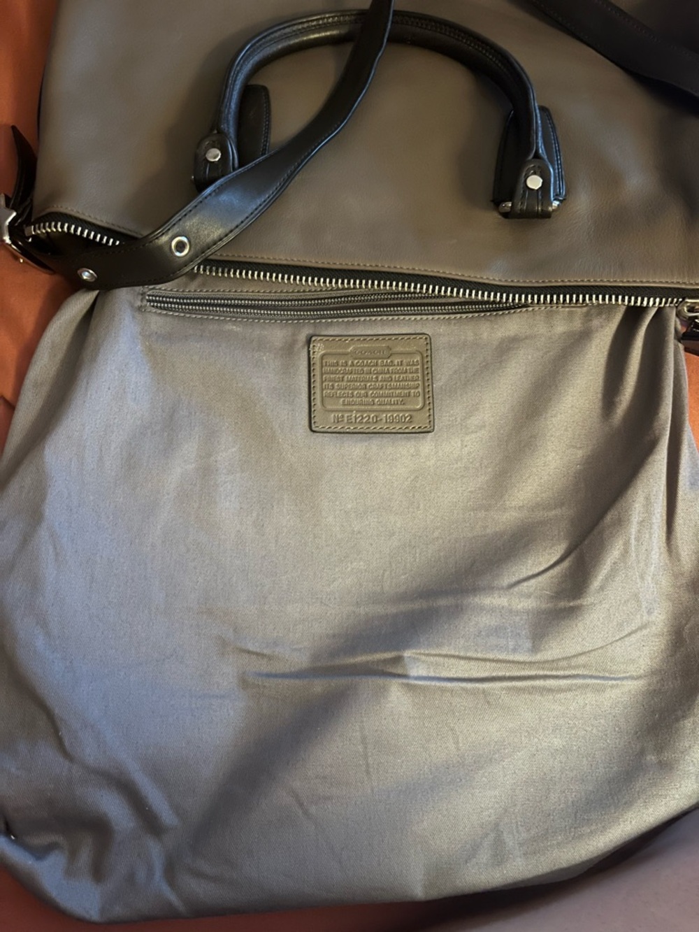 Coach Legacy Rory Two-Tone grey and Black Satchel - Picture 3 of 16
